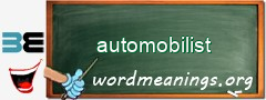 WordMeaning blackboard for automobilist